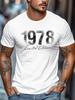 Unisex Sommer 100% Baumwolle Mode Limitierte Auflage 1978 Retro Bedrucktes Lässiges Lockeres Rundhals Kurzarm T-Shirt Vielseitiges Oberteil