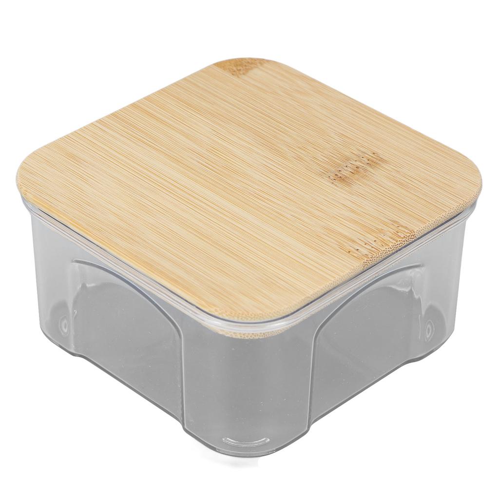 Luftdichter Frischhaltebehälter, transparentes Frischhalteglas mit Bambusdeckel für Nudeln, Mehl, Müsli