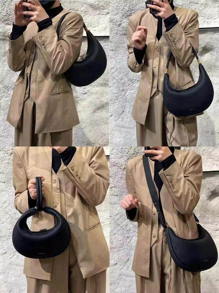 Elegant High-End Versatile Women's Shoulder Bag - Solid Color, Fashionable Commuter Handbag