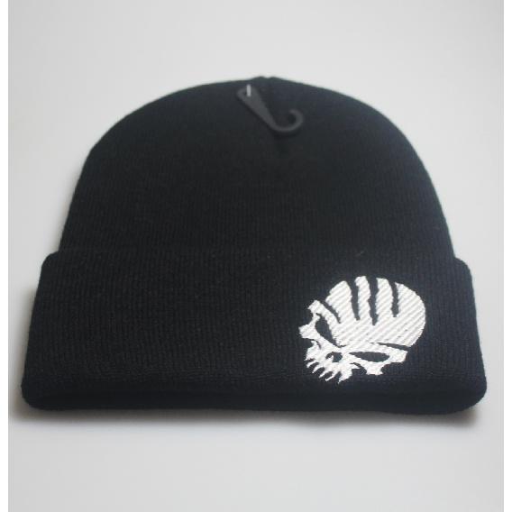 New European and American style popular warm ski hat with skull embroidery, knitted beanie, pullover student hat
