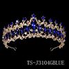 Green Red Blue Clear Rhinestone Crown  Crystal Tiaras Crown for Queens Hair Jewelry Diadema for Queens
