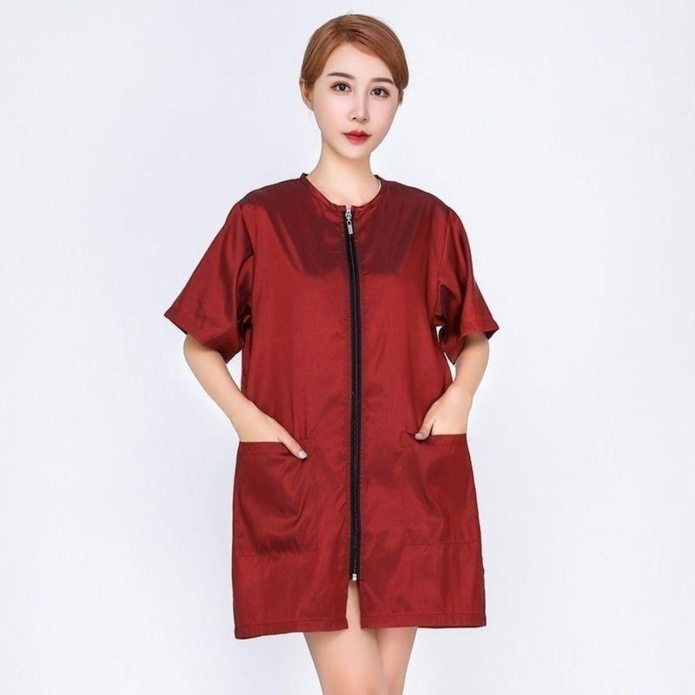 Uniforme Antiderrapante para Salão de Cabeleireiro Manga Curta/Longa Robe de Cabeleireiro para Higiene de Animais