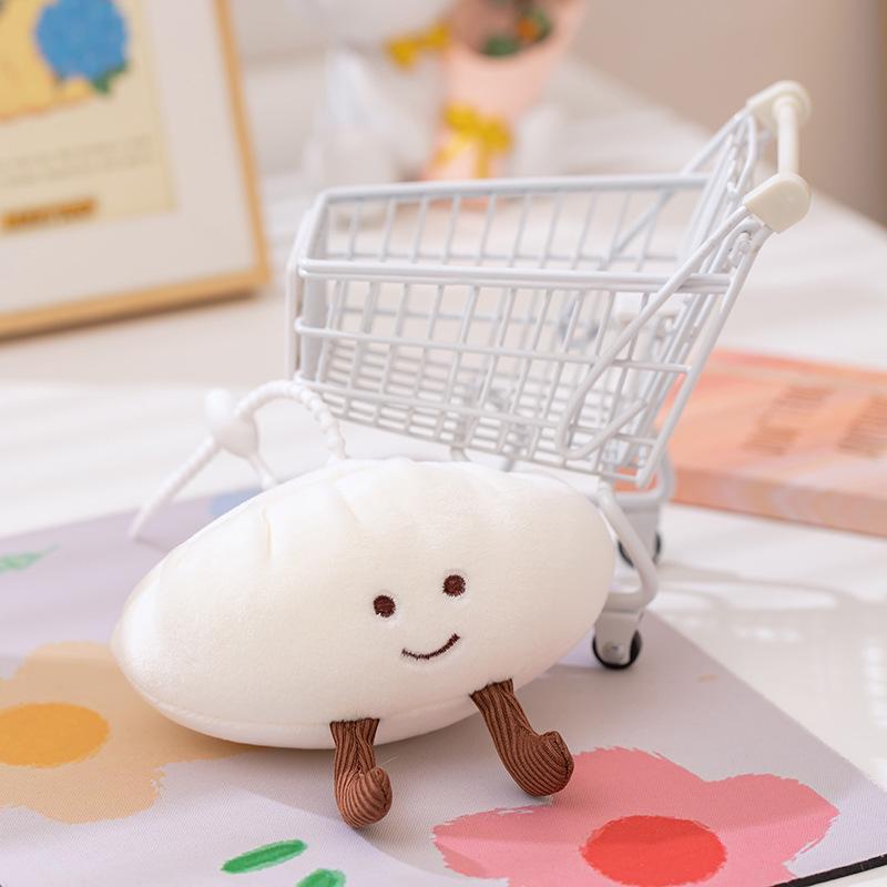 Cute Dumpling Plush Keychain for Women - Small Bun Bag Charm