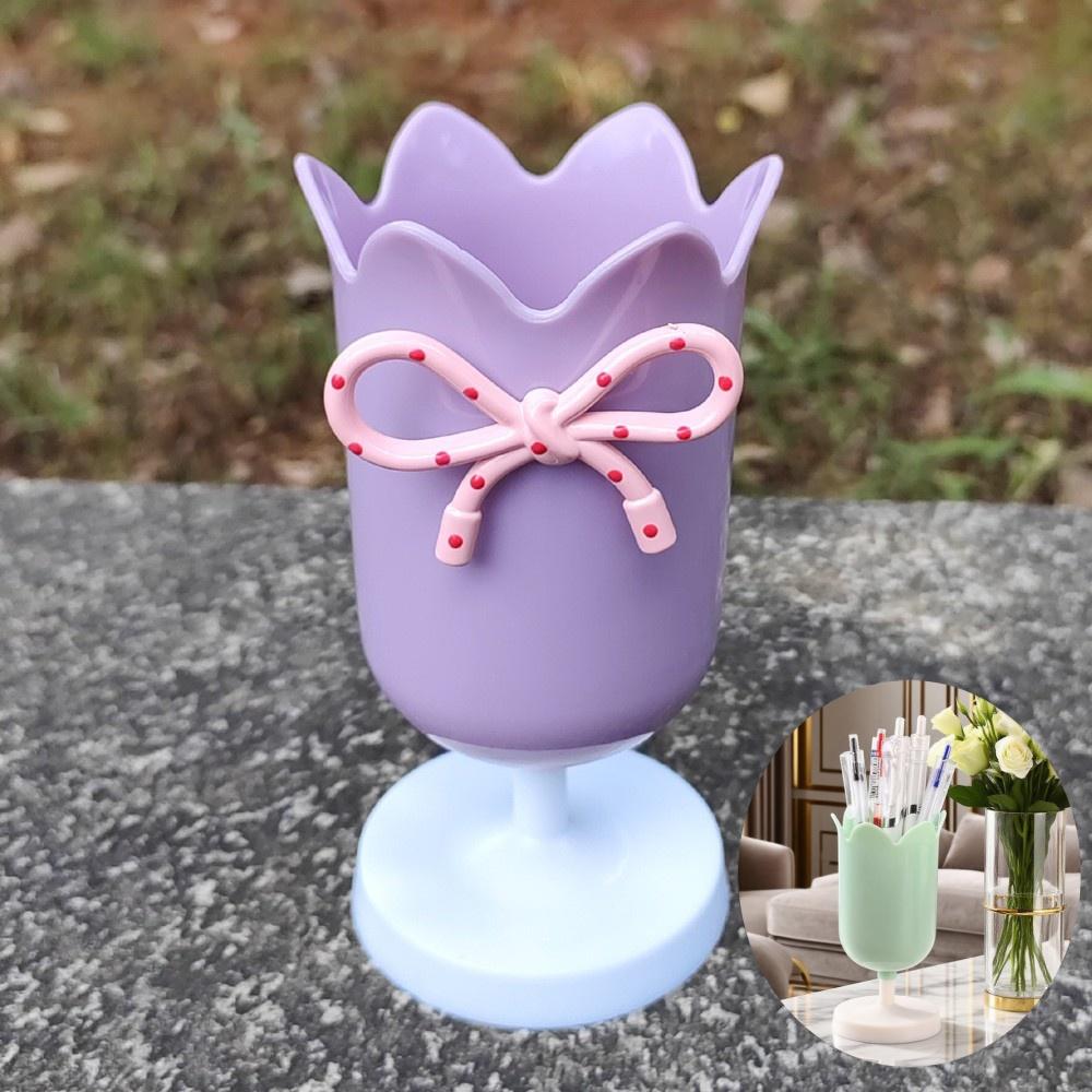 Cute Pencil Head Shape Pen Holder Pencil Storage Box Student Desktop Office Household Multifunctional Makeup Brush Organizer Box