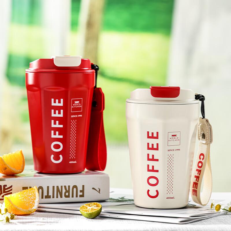 

WORLD KITCHEN 316 Stainless Steel Coffee Cup with Lid