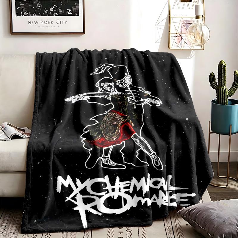 My Chemical Romance Official Band Theme Blanket Suitable For The Sofa Camping And Travel Made Of Soft Flannel Material An Ideal Gift For Occasions Suc