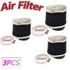 3PCS Universal Tapered Pod Washable Air Cold Intake Filter Guard 50mm/2"Black US