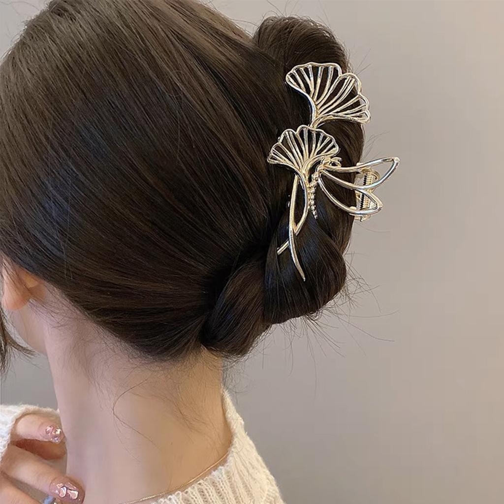 Ginkgo Biloba Sponka do vlasů pro ženy Kovová spona do vlasů Mašle Květiny Sponka do vlasů Motýl Módní Barreta Ohon Vlasové doplňky Dívky