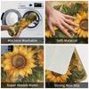 1 Stück Anti-Ermüdungs-Küchenteppiche, Sonnenblumen-Print Wasserdicht Rutschfest Dick Gepolsterte Küchenmatte Strapazierfähige Komfort-Standmatte für die Küche