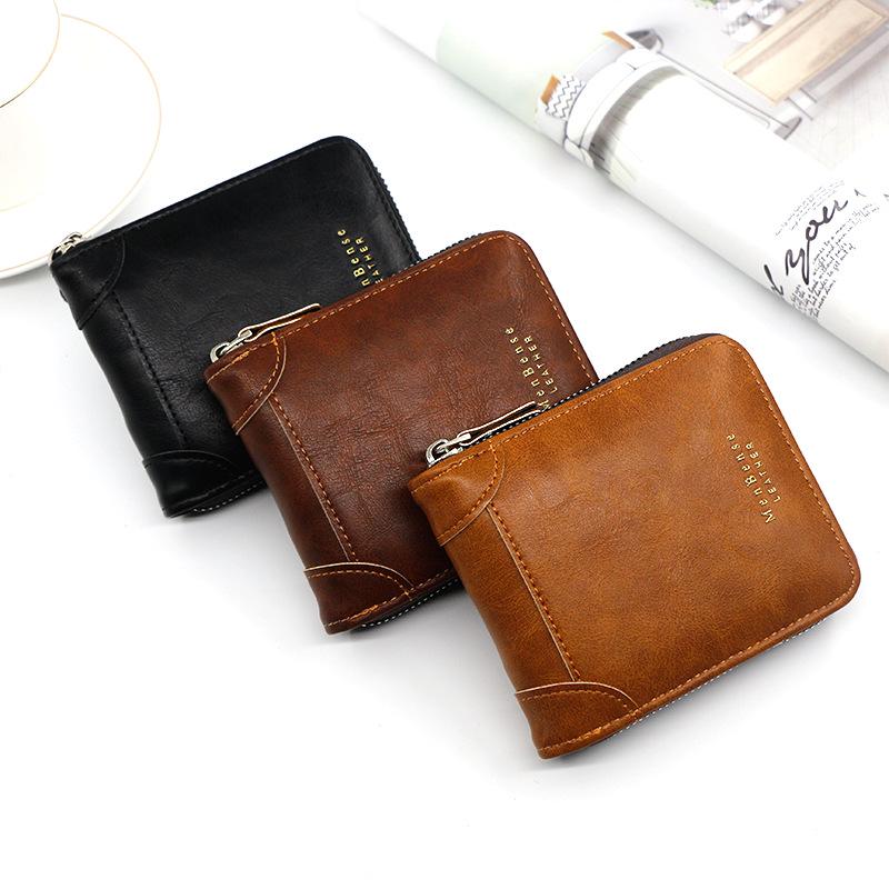 Retro Leather Men's Multifunctional Wallet with Multi-Card Slots and Coin Pocket