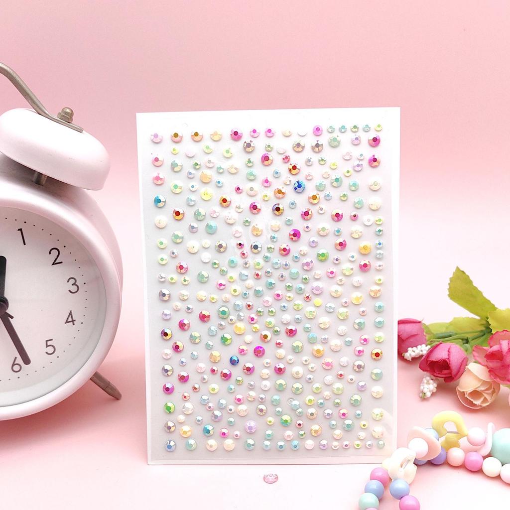 DIY Acrylic Rhinestone Face Stickers - 15 Color Set for Makeup & Stage Use