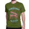 Men Women Schrodinger I Am Alive T Shirts Hip Hop Animal Cotton Clothing Awesome Short Sleeve Round Collar Tees 4XL 5XL T-Shirt