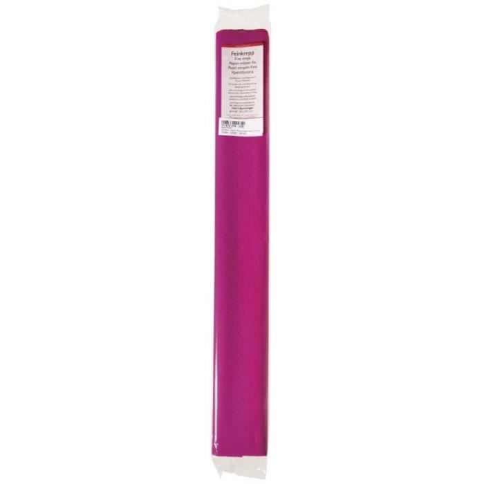 Papier crépon - Rayher - Fuchsia - 50x250 cm - 30 g/m² - Élastique 51%