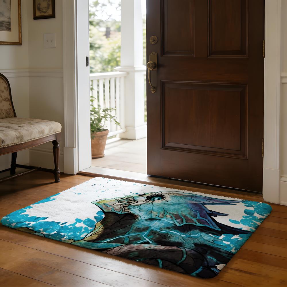 Hot Anime KKaiju Hachigou Floor Mat Soft Flannel Absorbent Mat Non-Slip Rug Home Bedroom Bathroom