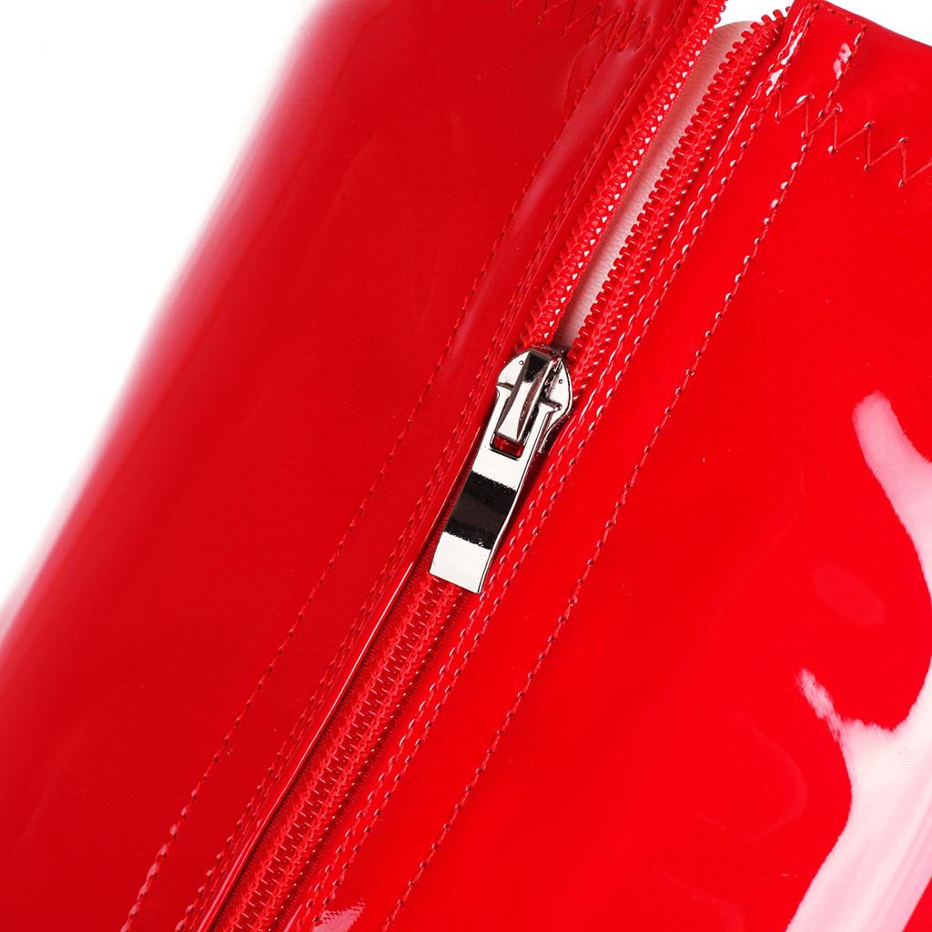 Krazing Pot PU Leather Spring Winter Keep Warm Shoes Super High Heels Waterproof Wedges Stretch Boots Zipper Women Over-the-knee Boots