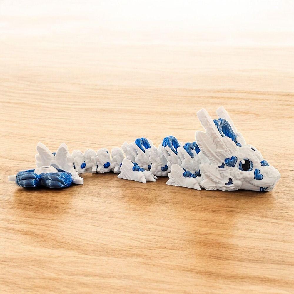 Cartoon 3D Printed Dragon Realistic 3D Articulated Dragon Toys Kid Gift