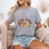 Womens Vintage Princess Printed TShirt Cute Princess Pattern Round Neck Short Sleeve Shirt TShirt