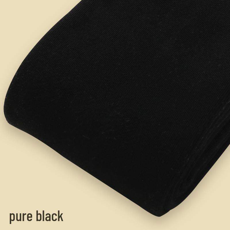 Women's High-Waist Ribbed Leggings - 500g Combed Cotton Fleece-Lined, Slimming & Anti-Pill, for Autumn/Winter