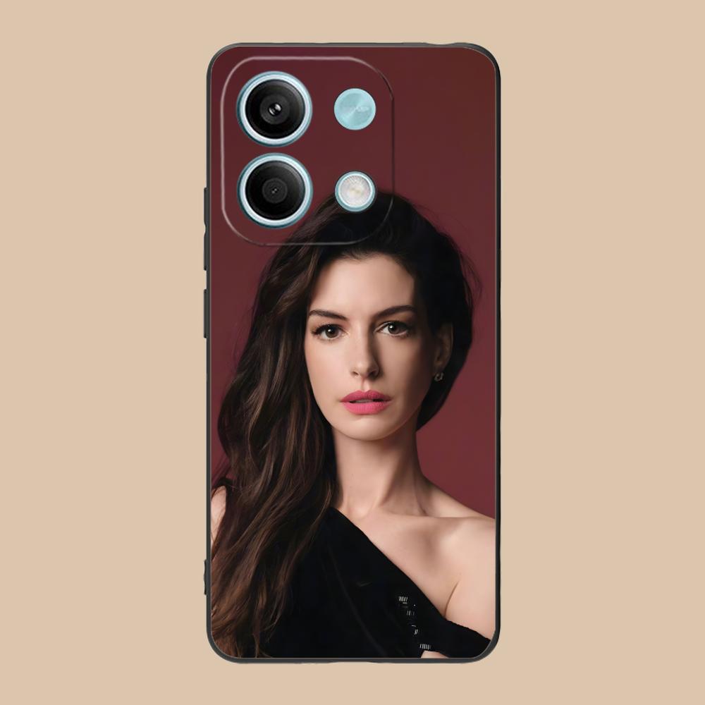 Anne Hathaway Mobile Phone Case for Xiaomi 15 14 13 12 Mi 11 T Ultra Lite Pro S X 5G Colorful Printing Cover Cover Pretty Luxury
