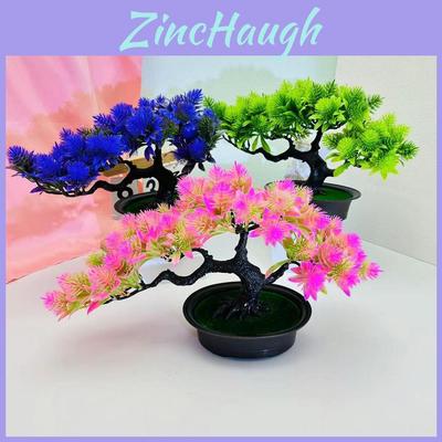 Sosna Pozdrawiająca Gości Sztuczne Drzewko Bonsai Do Wystroju Domu Biura Z Plastikową Zielenią