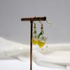 Elegant Lemon Themed Statement Earrings Convenient for Women Unique Fruit Fashion Accessory Gifts Ideas Outfits