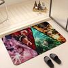 ANIME M-My Hero Academia Floor Mat Absorbent Floor Mat Non-Slip Entrance Rug for Bathrooms Restrooms and Toilets
