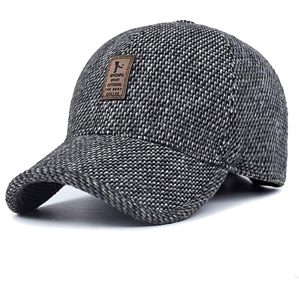 Men Winter Earflap Baseball Cap Cotton Suitable for Winter Outdoor Running