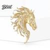 Anti-rust Brooch Pin Retro Style Horse Head Design Anti-oxidation Sophisticated