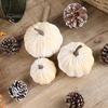 Realistic Halloween Pumpkin Decoration Small Velvet Thanksgiving Table Centerpiece, Soft Reusable Party Decorations Stuffed for Fall Harvest Farmhouse