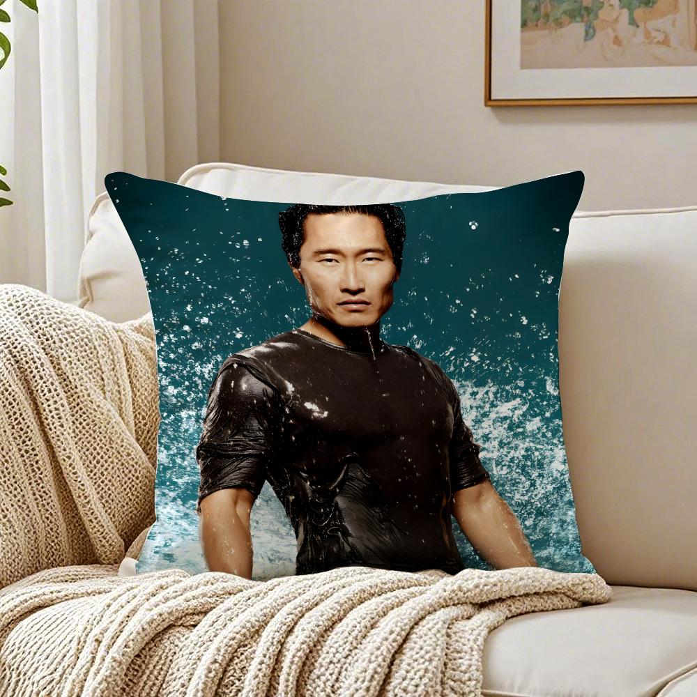 

Fit for Simple fashion DDaniel Dae Kim Cushion Cover Linen Pillowcase Soft for Sofa Bed Home Room Decor 30x30cm