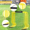 5 Pieces Agility Hurdles Speed Yellow Multipurpose Football Training Equipment Obstacles for