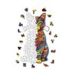 HOOLOOG Cat Puzzle Toy: Educational Wooden Irregular Puzzle & Piggy Bank for Cats