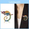 Style Animal Brooch With Colorful Water Drip Rhinestones For Women Dress Accessory