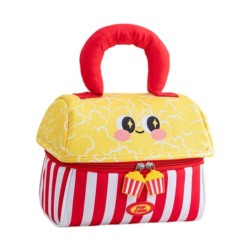 

Fun Cartoon Mushroom Makeup Bag Quality Oxfords Fabric Spacious Wide Opening Easy Carry For Quick Access