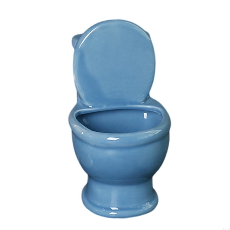 62KD Ceramic Stand Funny Toilet Candlesticks Tealight Holder Home Decors Table Centerpieces Hotel Decors
