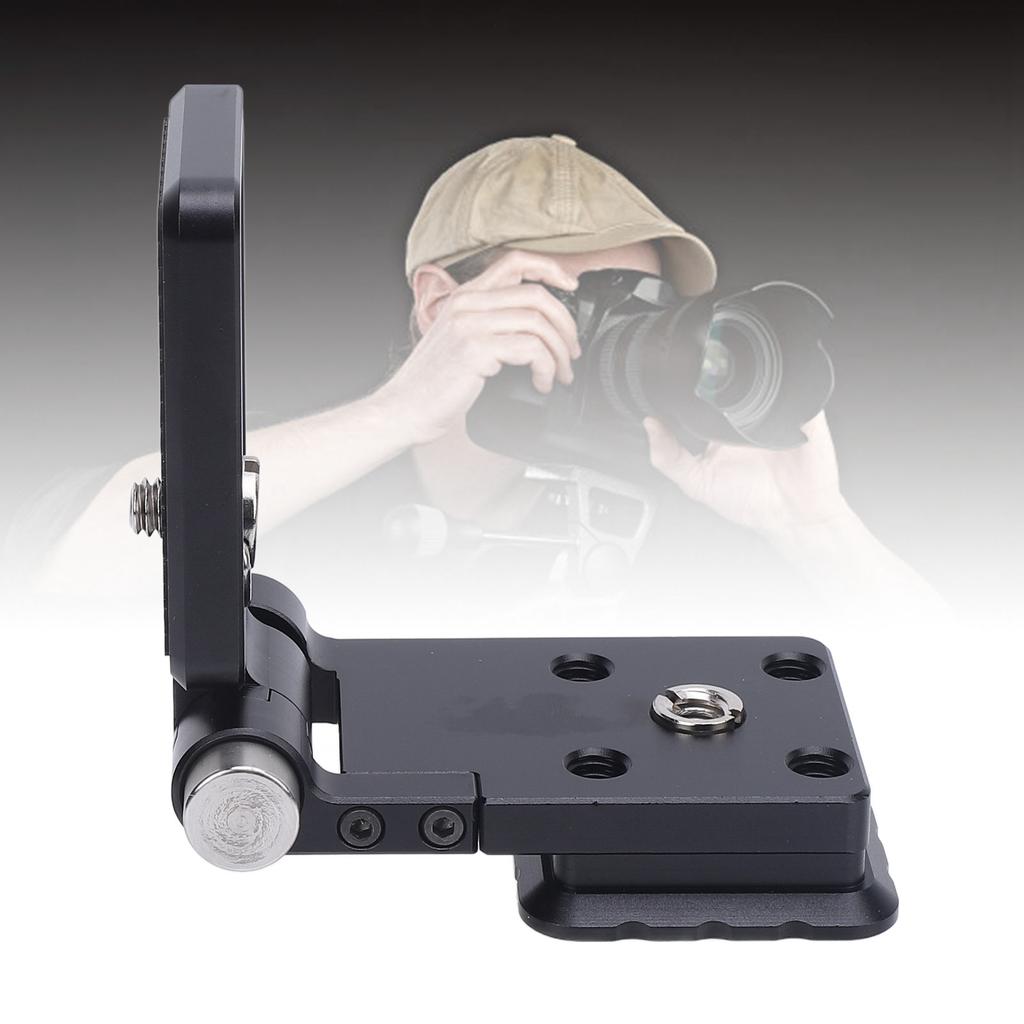 Foldable L Shaped Quick Release Plate Camera L Bracket Vertical Horizontal Switching with 1/4 Inch Screw for DSLR Camera
