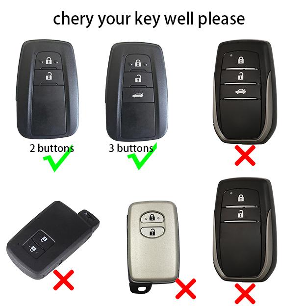 Husă siliconică cu 2 3 butoane pentru cheie telecomandă pentru Toyota CHR Corolla Yaris Rav4 Camry Furniture Prado 150 Highlander Prius Breloc