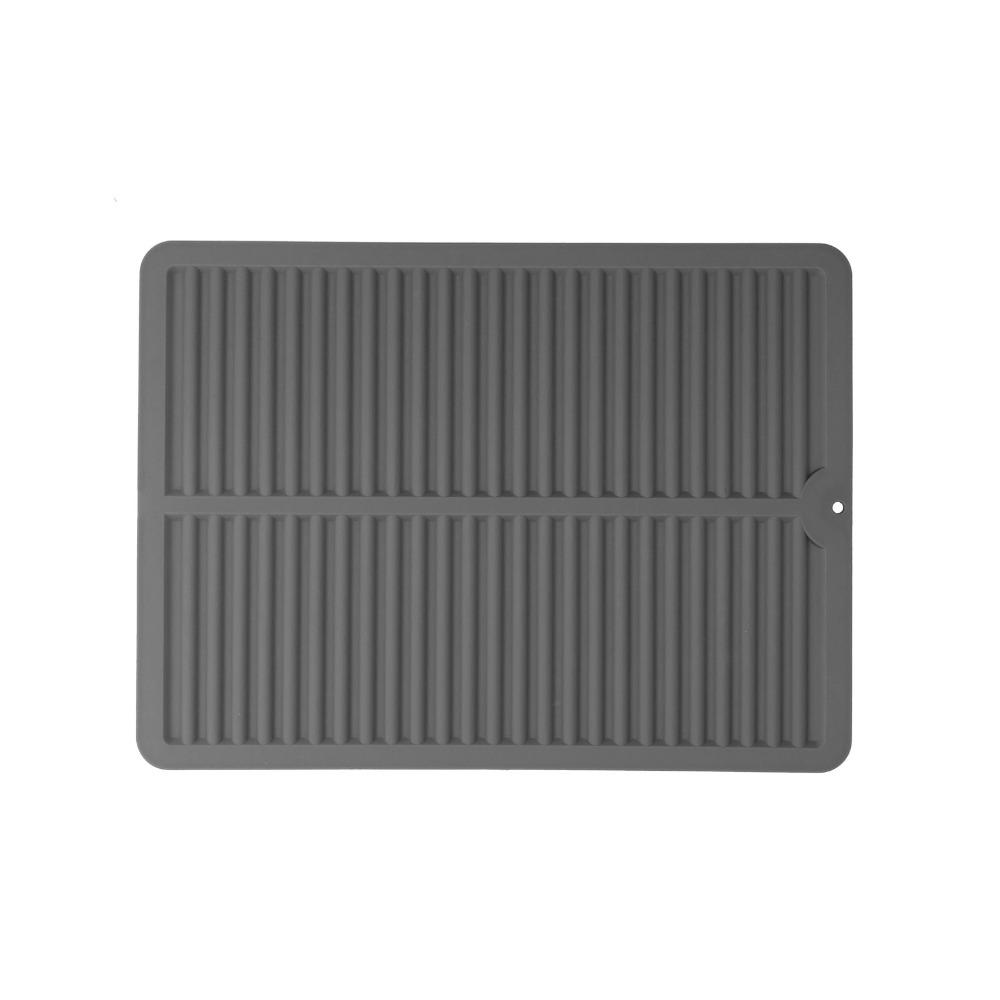 Matte Non-slip Heat Resistant Trivet Food Grade Silicone Water Draining Pad Anti-scald Mat  Kitchen
