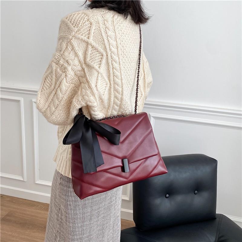 

Новая модная сумка-цепочка универсальная модная наплечная сумка сумка-мессенджер под мышкой бордовый