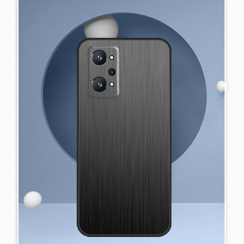 Brushed Metal Texture Steel Print For Realme C55 C33 C30 C21Y 10 Pro Plus GT Neo 5 3 3T Case For OnePlus 11 10 Pro Nord 2 2T