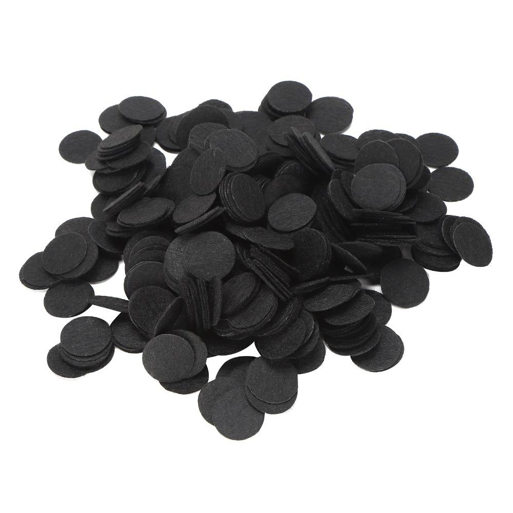 500pcs 25mm Nonwoven Round Piece White Black Cloth Flake Accessories Pre Cut Non-Woven Fabric Felt Craft Pads DIY Accessories