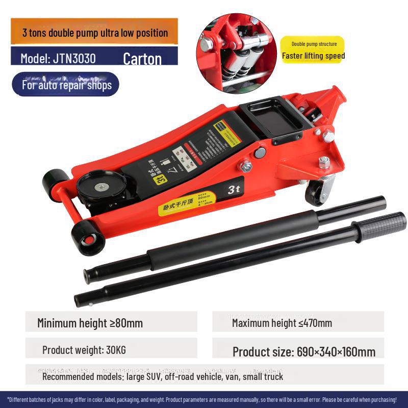 3-Ton Hydraulic Car Jack for SUVs & Vans