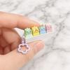 Finger Button Anti-stress Toy Pendant Cheese Calming Keychain Keys Fidget Keychain  Children Adults