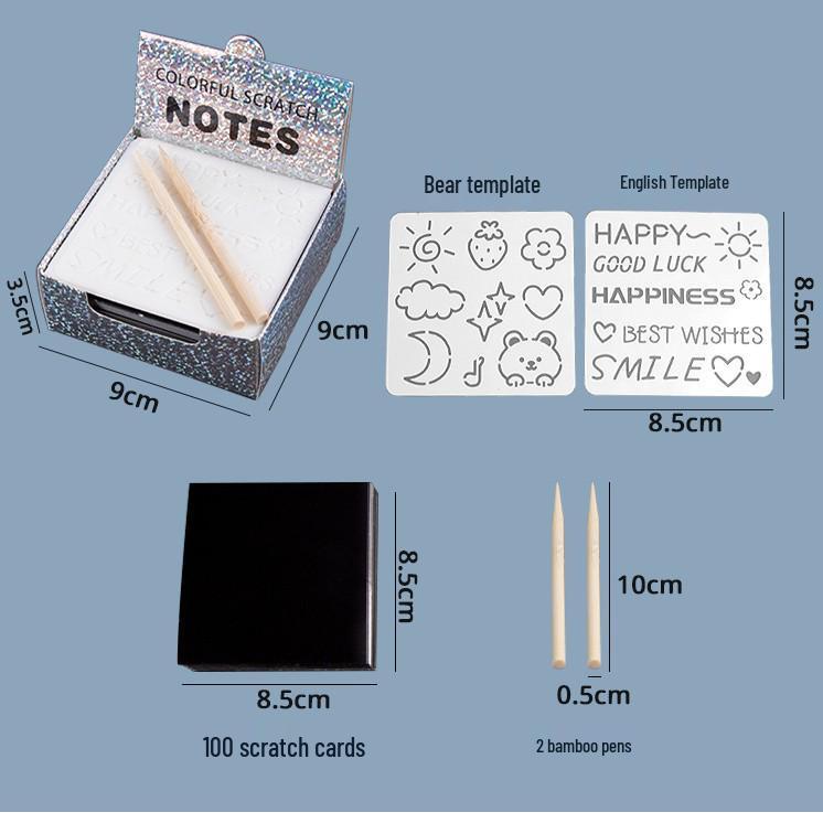 Colorful Scratch Painting Book for Kids: Art, Doodle & Message Paper for Primary School Students