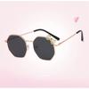 2025 B010 Polygonal Trendy Children's Glasses Sunglasses Trendy and Fashionable Men's and Women's Bow Metal Sunglasses