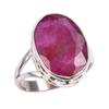 Red Ruby(Simulated) Gemstone Handmade 925 Sterling Silver Gift Ring S.6.5 G4i69