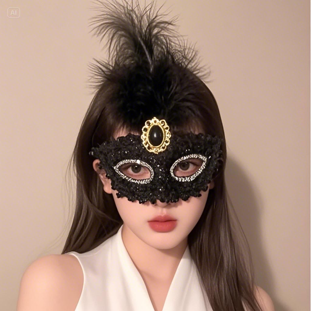 Maskerade-Halbgesichts-Augenmaske im antiken Stil - Perfekt für Make-up-Partys, Beauty-Verkleidungen und lustige Veranstaltungen