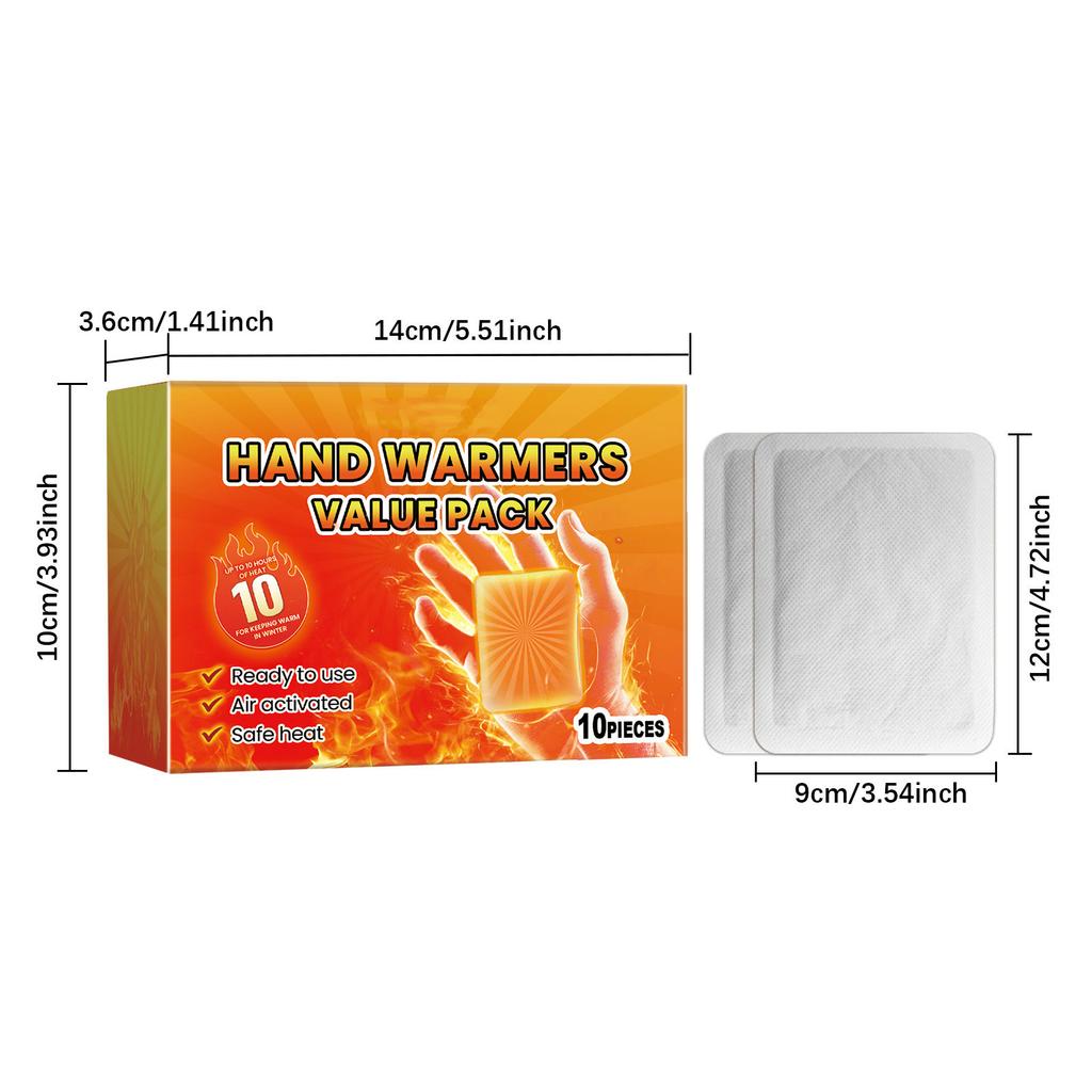 10Pcs Portable Babies Foot Warmers Self heating Pads Body Warmer Stickers Feet Warm Pads Heat Pack Warm Body Patches