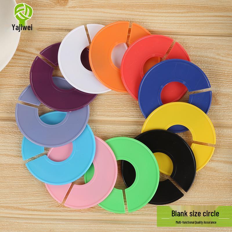 Colorful Plastic Clothing Size Divider Rings - Round Separators for Organizing Clothes