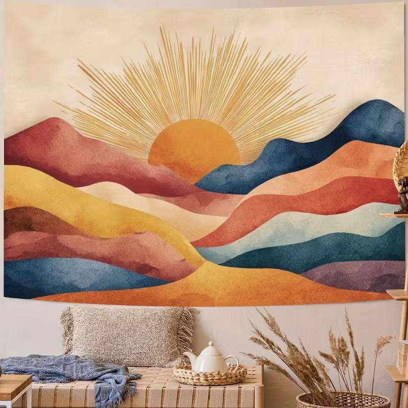 

2D Terracotta Sunset Cosplay Photo Booth Background 47.2x31.5inch/120*80cm